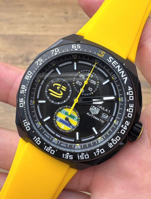 Relógio Modelo Senna - Pulseira de Borracha - Detalhe