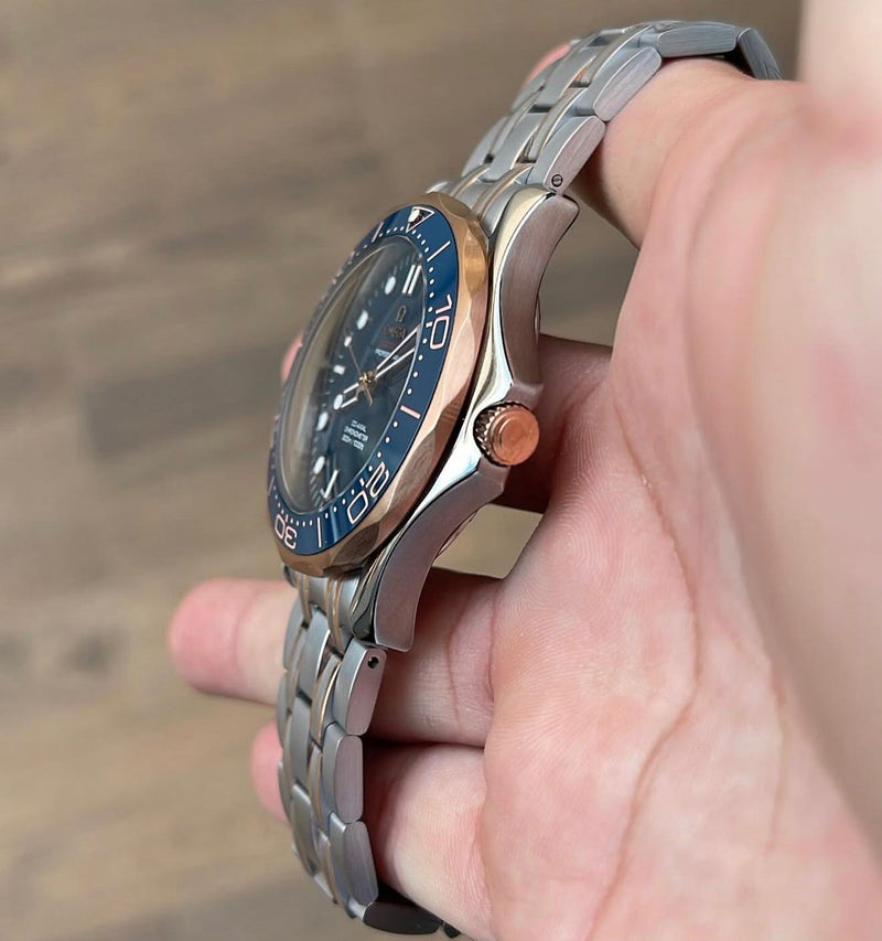Relógio Modelo Speedmaster Blue Gold- Cronógrafo - Imagem 5