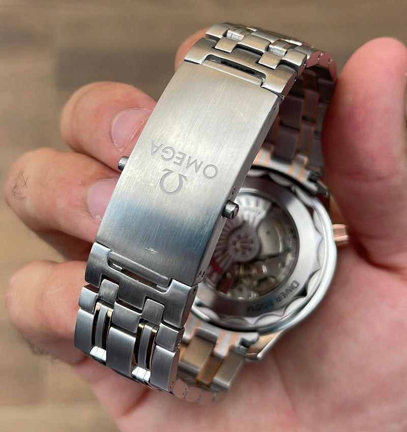 Relógio Modelo Speedmaster Blue Gold- Cronógrafo - Imagem 4